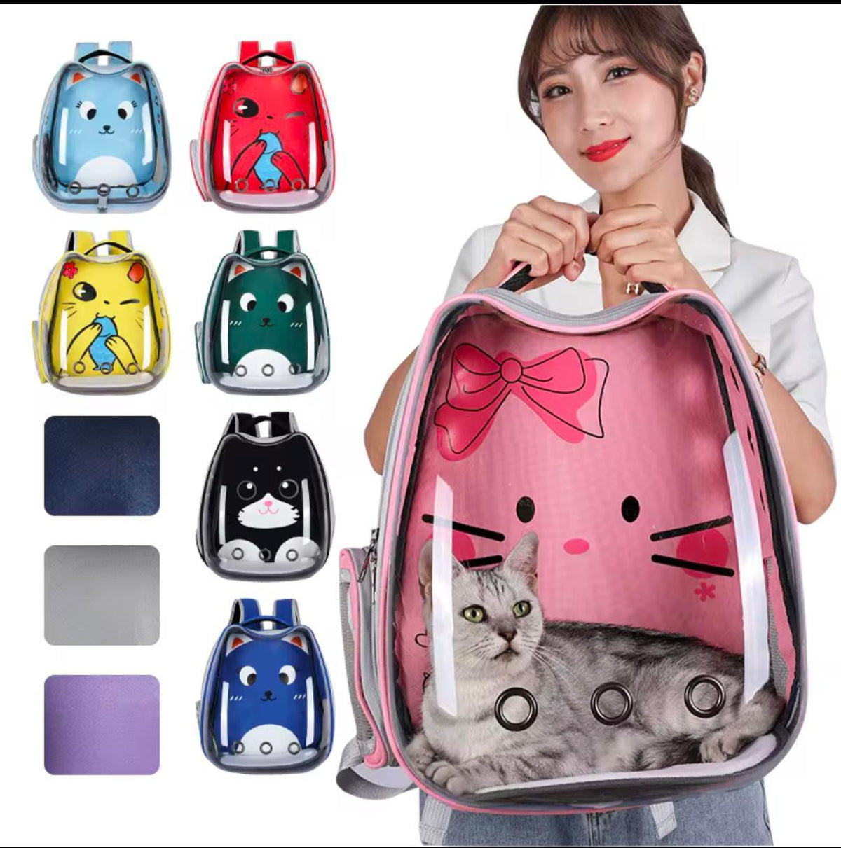 Mochila Transparente para Transporte de Mascotas