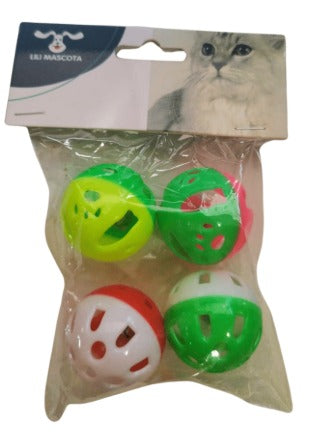 Pack de 4 Pelotitas con Cascabel