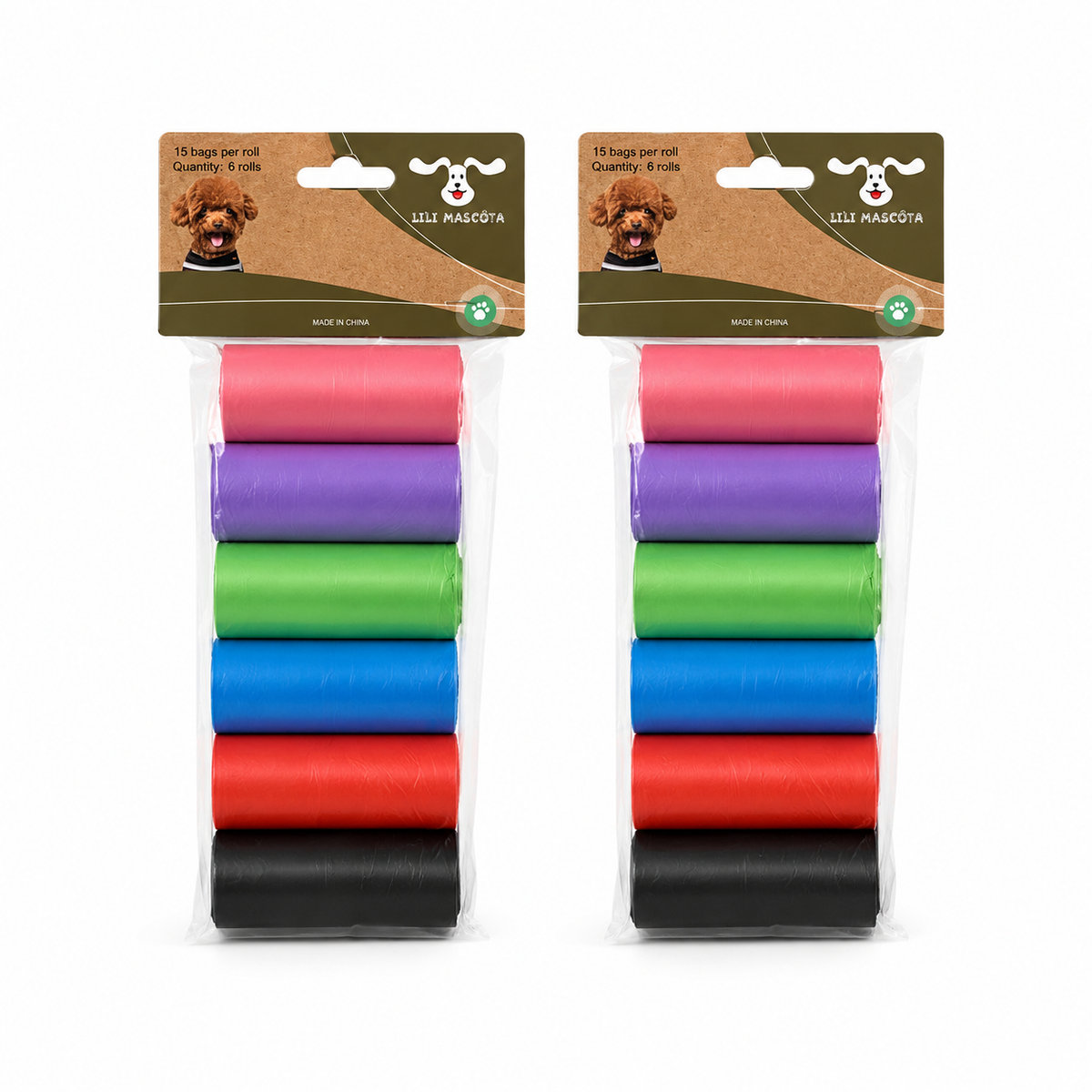 Pack de 6 Rollos de Bolsitas para Mascotas
