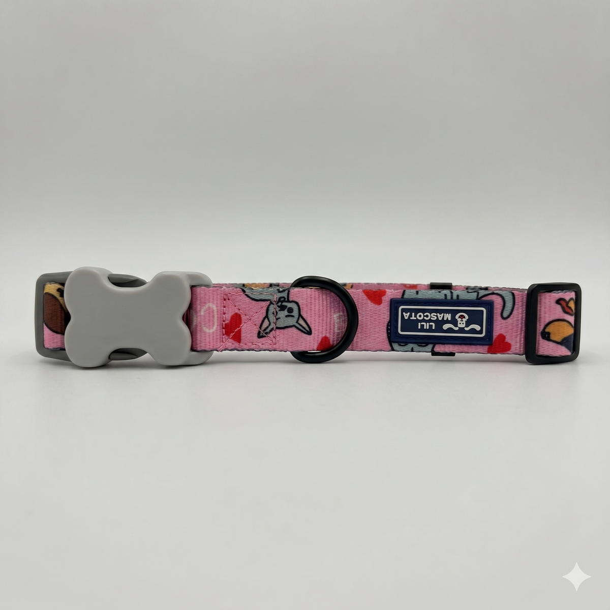 Collar Diseño Moderno Rosa Perritos